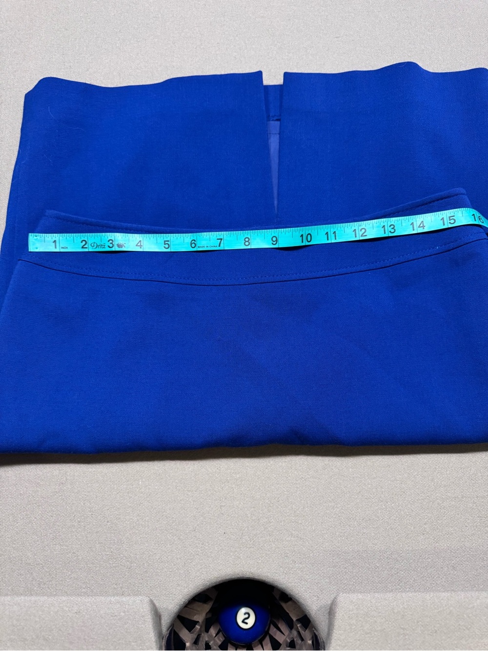Chic Cobalt Blue Pencil Skirt - Tailored Office Essential - Picture 6 of 7